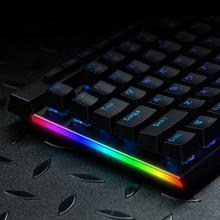 Redragon K580 keyboard side RGB for dark desk gaming boosts immersion