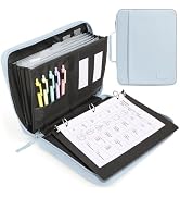 SUNEE Zipper Binder 1 Inch, Removable 3-Ring Binder, 175-Sheet Capacity, 5-Tab Dividers Expanding...