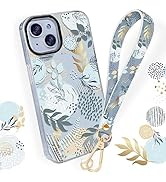 UKON Phone Lanyard with Print Phone Case Set Leather Phone Wrist Strap and IMD Process Phone Case...