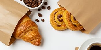 Kraft Paper Bags - Brown Paper Bags for Lunch - Grocery Deli Paper Bags - Paper Sandwich Bags