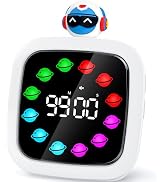 Yunbaoit Digital Visual Timer for Kids, Rechargeable 99-Minute Silent Countdown Timer with 19 Rin...
