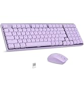 LeadsaiL FA98 Wireless Mechanical Keyboard and Mouse, 2.4Ghz Cordless Mechanical Keyboard and Sil...