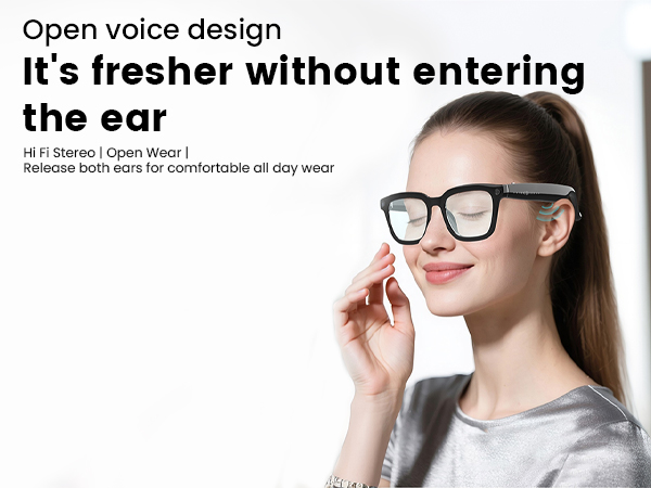Translation Bluetooth Sunglasses with Polarized Lens, Anti-Shake, Voice, Calling, Waterproof