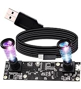 ELP 1080P Dual Lens USB Camera Module 3D Stereo PC Camera for Computer Mini UVC USB2.0 Webcam Boa...