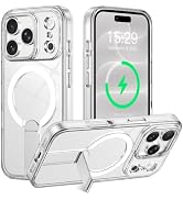 ACANDYA for iPhone 18 Pro Case 17 Pro Case Magnetic Stand Holder Clear | Kickstand Compatible wit...