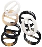 6 Pcs 5CM Multicolor Fashion Resin T Shirt Clips Simple Tee Shirt Rings Clasps Elegant Scarf Buck...