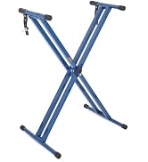 5 CORE Piano Keyboard Stand Double X Heavy Duty 7 Adjustable Height Digital Electric Synthesizer ...