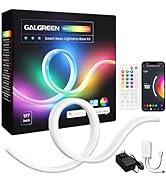 Galgreen 16.4ft WiFi RGB Rope Lights with Music Sync, Waterproof Flexible Dimmable Smart LED Stri...