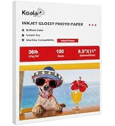 Koala Thin Inkjet Printer Paper for DIY Chip Bag and Print Brochure Flyer 8.5x11 Inches Glossy 10...