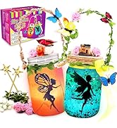 Alritz Fairy Lantern Craft Kit, Christmas Gifts for Kids Girls, Remote Control Mason Jar Night Li...
