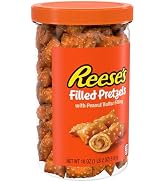Reese's Filled Pretzels Peanut Butter Nuggets Jar, 18 oz | Peanut Butter Filled Pretzel Nuggets, ...