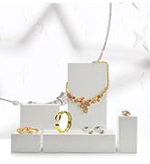 Oirlv Solid Wood Minimalism Style Jewelry Display Stand Showcase Jewelry Organizer Square Holder