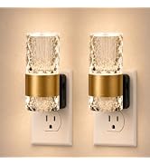 YCZM Dimmable Acrylic Plug in LED Night Lights, Dusk to Dawn Sensor, 2 Pack | 0-100LM Adjustable ...