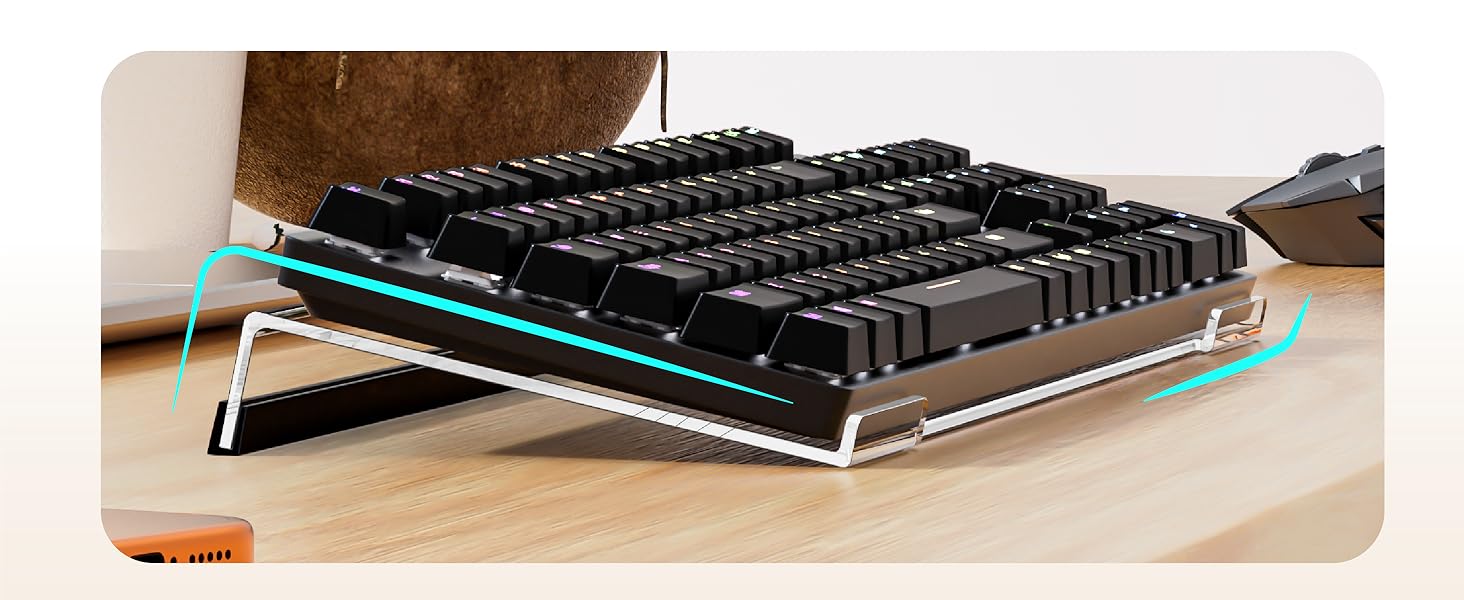 Egchi Acrylic Computer Keyboard Stand for Desk