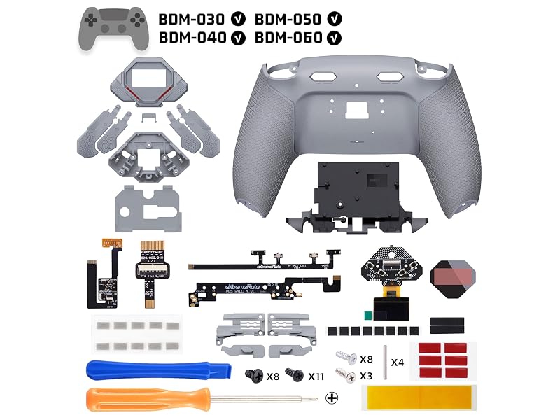 SPARK Back Paddles Kit for PS5 Controller OLED Display + Clicky Trigger Stops + Rubberized Grips