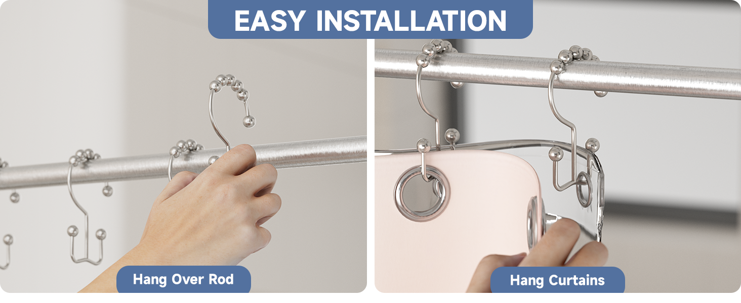 Nickel Double Shower Hooks