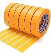 ADHES Orange Washi Masking Tape, 0.9in x 60yds x 6rolls, Paint & Surface Protection Tape, Easy Te...