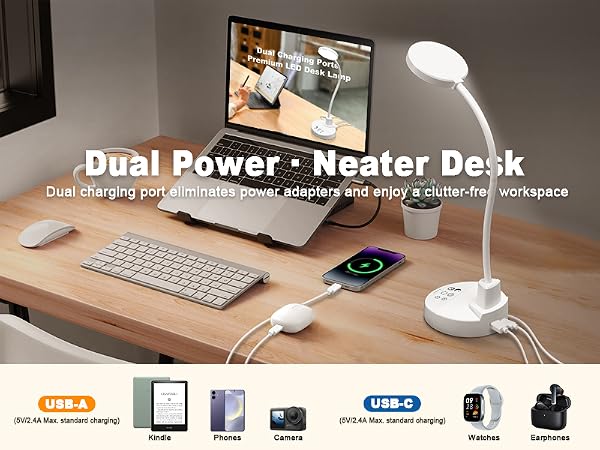 bedside lamp with charging station
