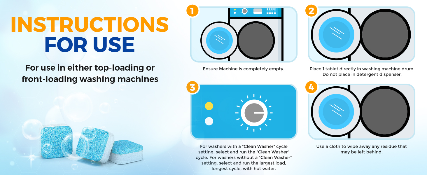 Washing machine cleaner tablets