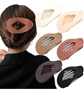 Atoden Large Flat Round Hair Clips Oval Claw Clips for Thick Medium Thin Hair 6Pcs Non Slip Stron...