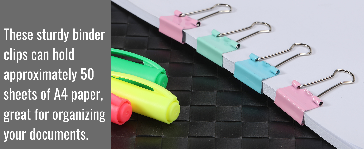Mr. Pen- Pastel Binder Clips