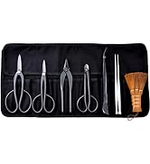 KAKURI Japanese Bonsai Tool Set 7 Pcs, Made in JAPAN, Professional Bonsai Kit (Satsuki Scissors, ...