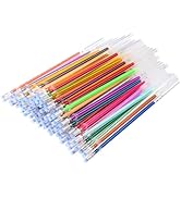 100pcs Premium Glitter Gel Pen Refills 0. 8mm Medium Point Glitter Markers Colorful Smooth Writin...