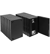 BOATISLE 15 Pack VHS Album Case, Black VHS Tape Protector Case, VHS Cassette Box with Full Window...