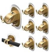 MIMARMZ 6PCS No Drill Curtain Rod Brackets Self Adhesive Curtain Rod Holder Curtain No Drilling R...