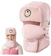 3-Layer Warm Kids Winter Trapper Hat - Windproof Fabric Soft Lining, Boys Girls Winter Hat with E...