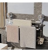 Suction Cup Towel Bar - Adjustable Stainless Steel Towel Rack for Bathroom (13.77inch-27.55inch),...