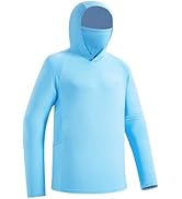 UVSAI Men’s UPF 50+ Hoodie Shirt with Mask Long Sleeve Permanent UV Sun Protection Neck Gaiter Pe...
