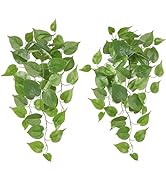 Mkono Fake Hanging Plants, 2pcs Artificial Plants for Home Decor Indoor Fake Vines Greenery for B...