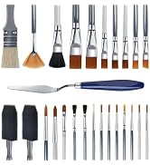 Halobios 26PCS Painting Brushes Set, 5 Sets of Professional Painting Brushes for Acrylic Painting...