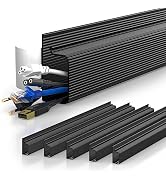 YECAYE 6X15.7in Cable Management, Cord Organizer,Easy Install Self-Adhesive Cord Hider, Cable Org...