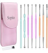 Ear Wax Removal Kit, Sopito 10pcs Ear Scoop Set Family Specials Ear Curette with Storage Bag and ...