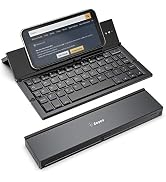 Geyes Folding Bluetooth Keyboard, Foldable Wireless Keyboard with Portable Pocket Size, Aluminum ...