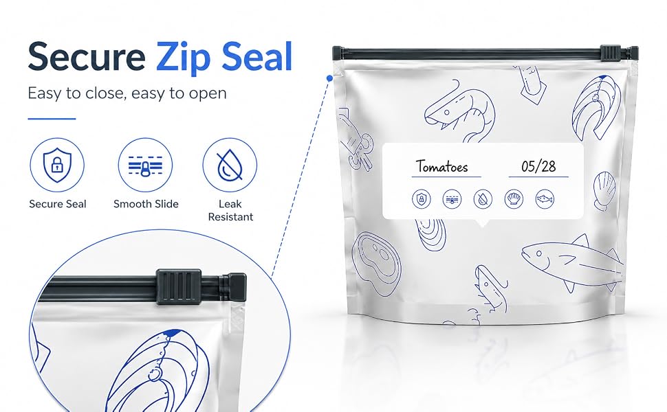 Reusable Aluminum Foil Sealable Storage Bags