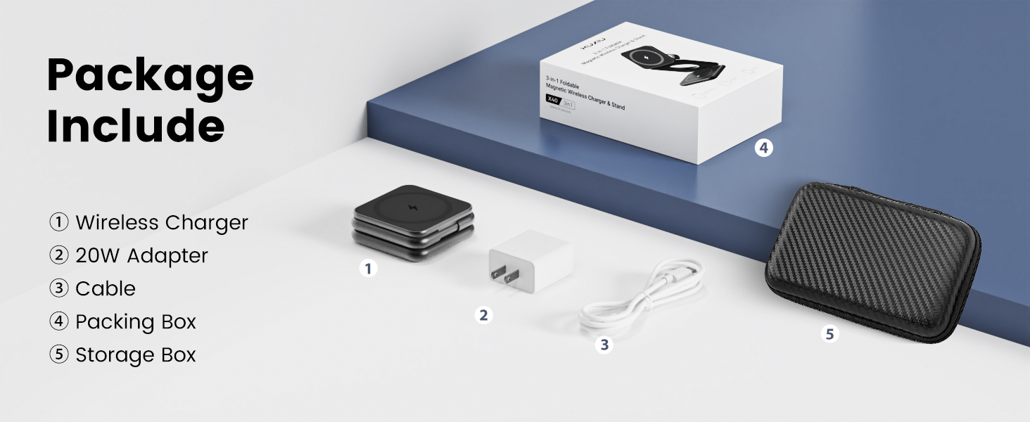 3 in 1 wireless charging station apple Foldable magsafe charger for iPhone 15 14 13 12 Pro Max Plus