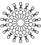 150Pcs Swivel Snap Hook Set,Gun Black Swivel Clasps Lanyard Snap Keychain Hooks Lobster Clasp Spl...