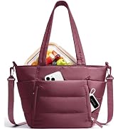 Bagstellar Lunch Box for Women Puffy Insulated Lunch Bag Tote Cooler Bag | Lightweight Quilted Pu...
