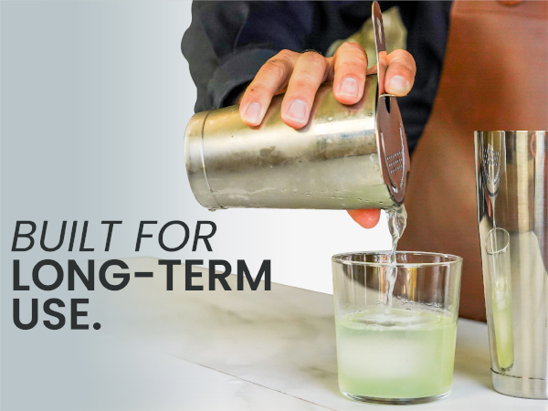 We've spared no expense in making a bar shaker set that will last a lifetime