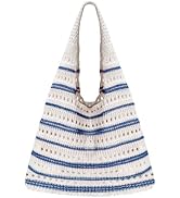 Sightor Crochet Tote Bag, Mesh Beach Bag Knit Summer Hobo Bag Vacation Boho Tote Bag for Women