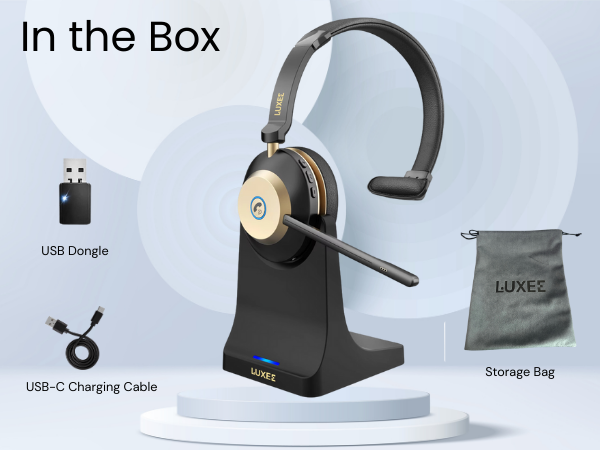 what's included in the box for LUXEE headset