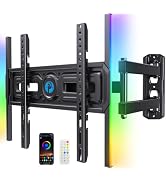 Pipishell Full Motion TV Wall Mount with LED Lights for 32–65 Inch TVs | Corner TV Wall Mount wit...