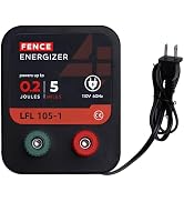 Electric Fence Charger, 5 Mile 20 Acres Electric Fence Energizer, 0.2 Joule Ac Powered Output Vol...