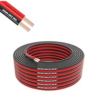 18 Gauge 2 Conductor Flexible Parallel Electrical Wire 10ft Red Black Low Voltage PVC Cord 18/2 A...