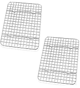 P&P CHEF 8.75 Inch Cooling Baking Rack Set of 2, Stainless Steel Grid Cooking Racks for Roasting ...