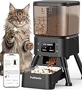PalNests Dual Chamber Automatic Cat Feeder, 4L Smart WiFi Pet Food Dispenser with 2.4&5G WiFi App...