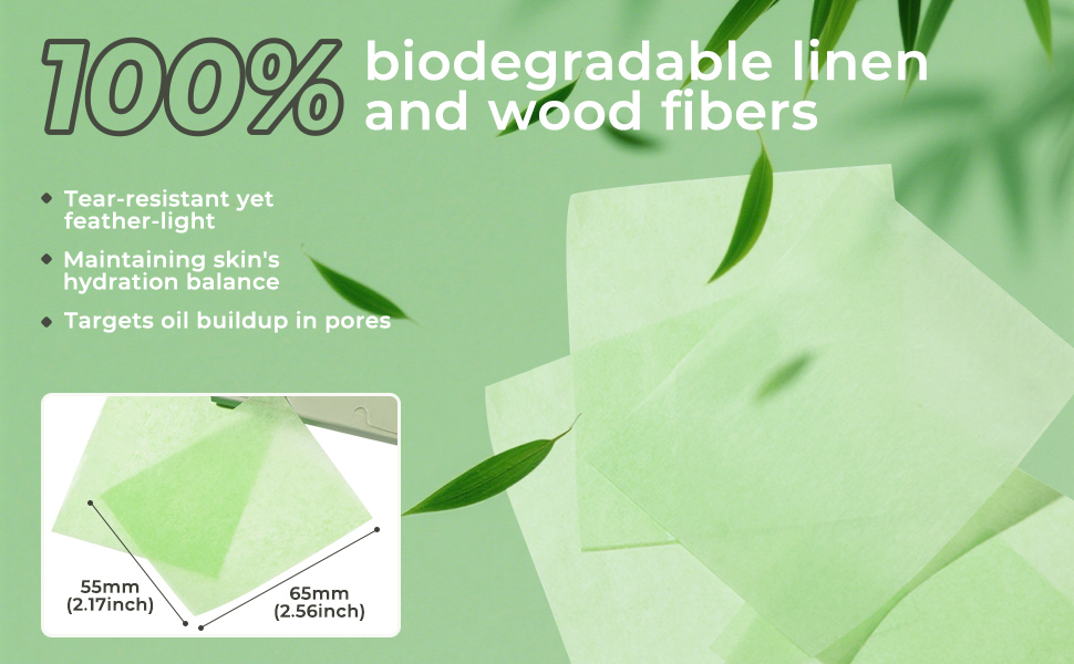 biodegradable blotting papers for face
